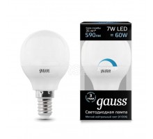 Лампа светодиодная Black Globe-dim E14 7Вт 4100К диммир. Gauss 105101207-D