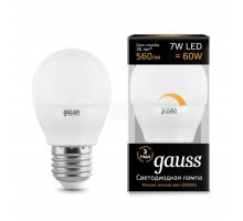 Лампа светодиодная Black Globe-dim E27 7Вт 3000К диммир. Gauss 105102107-D