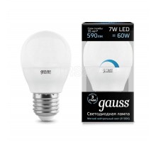 Лампа светодиодная Black Globe-dim E27 7Вт 4100К диммир. Gauss 105102207-D