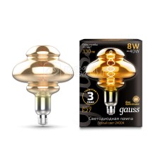 Лампа светодиодная Black Vintage Filament Flexible BD160 8Вт 2400К E27 160х210 Gray Gauss 162802008
