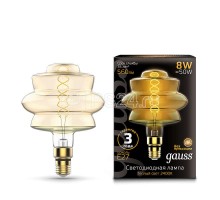 Лампа светодиодная Black Vintage Filament Flexible BD180 8Вт 2400К E27 180х250 Golden Gauss 161802008