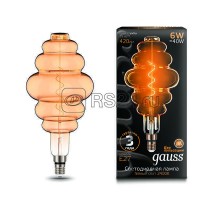 Лампа светодиодная Black Vintage Filament Flexible BD200 6Вт 2400К E27 200х410мм Golden Gauss 158802006
