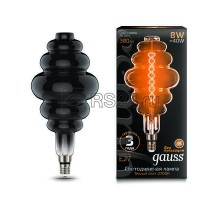 Лампа светодиодная Black Vintage Filament Flexible BD200 8Вт 2700К E27 200х410мм Gray Gauss 159802008