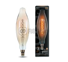 Лампа светодиодная Black Vintage Filament Flexible BT120 8Вт 2400К E27 620лм 120х420мм Golden Gauss 156802008