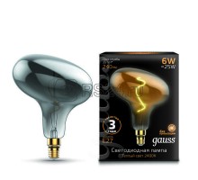 Лампа светодиодная Black Vintage Filament Flexible FD180 6Вт 2400К E27 220х280мм Gray Gauss 165802008
