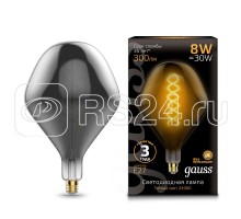 Лампа светодиодная Black Vintage Filament Flexible SD160 8Вт 2400К E27 160х270мм Gray Gauss 163802008