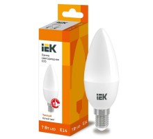 Лампа светодиодная ECO C35 7Вт свеча 3000К E14 230В ИЭК LLE-C35-7-230-30-E14