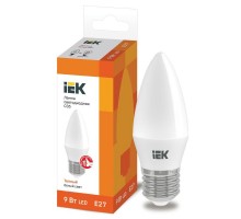 Лампа светодиодная ECO C35 9Вт свеча 3000К E27 230В ИЭК LLE-C35-9-230-30-E27