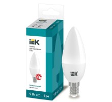 Лампа светодиодная ECO C35 9Вт свеча 4000К E14 230В ИЭК LLE-C35-9-230-40-E14