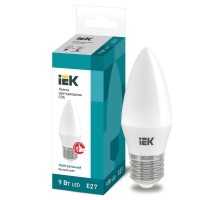 Лампа светодиодная ECO C35 9Вт свеча 4000К E27 230В ИЭК LLE-C35-9-230-40-E27