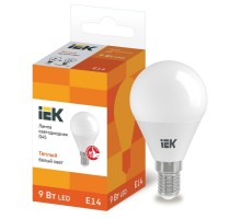 Лампа светодиодная ECO G45 9Вт шар 3000К E14 230В ИЭК LLE-G45-9-230-30-E14