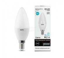 Лампа светодиодная Elementary Candle E14 8Вт 4100К Gauss 33128