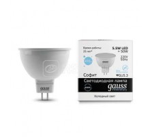 Лампа светодиодная Elementary MR16 GU5.3 5.5Вт 6500К Gauss 13536