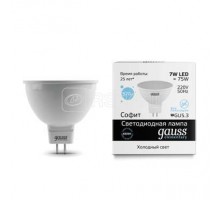 Лампа светодиодная Elementary MR16 GU5.3 7Вт 6500К Gauss 13537