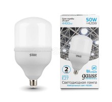 Лампа светодиодная Elementary T140 E27 50Вт 4400лм 180-240В 4000К Gauss 63225
