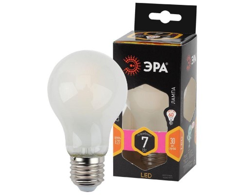 Лампа светодиодная F-LED A60-7W-827-E27 frost ЭРА Б0035031