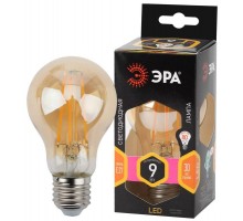 Лампа светодиодная F-LED A60-9W-827-E27 gold ЭРА Б0035038