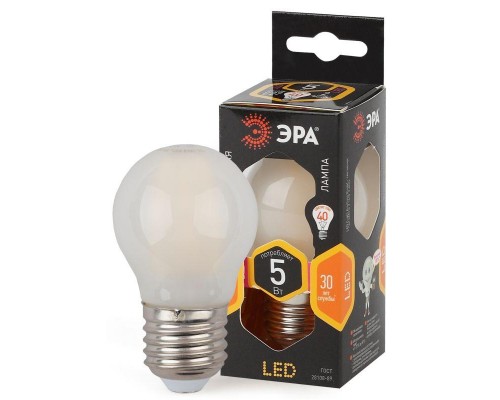 Лампа светодиодная F-LED P45-5w-827-E27 frozed ЭРА Б0027931