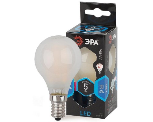 Лампа светодиодная F-LED P45-5w-840-E14 frozed ЭРА Б0027930