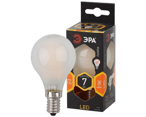 Лампа светодиодная F-LED P45-7w-827-E14 frozed ЭРА Б0027956