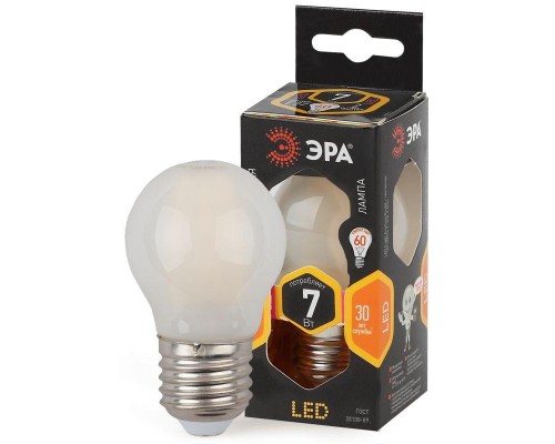 Лампа светодиодная F-LED P45-7w-827-E27 frozed ЭРА Б0027958