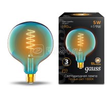 Лампа светодиодная Filament Flexible G125-C 5Вт 190лм 1800К E27 125х178мм гол. Gauss 1013802105