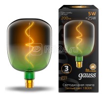 Лампа светодиодная Filament Flexible V140-DC 5Вт 200лм 1800К E27 140х200мм зел. Gauss 1009802105