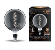 Лампа светодиодная Filament G200 4.5Вт 100лм 1800К E27 Gray Gauss 154802005