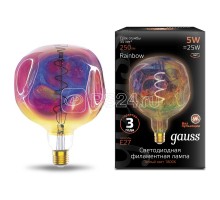 Лампа светодиодная Filament RainboВт Spiral G150CR 5Вт 250лм 1800К E27 Gauss 1007802103