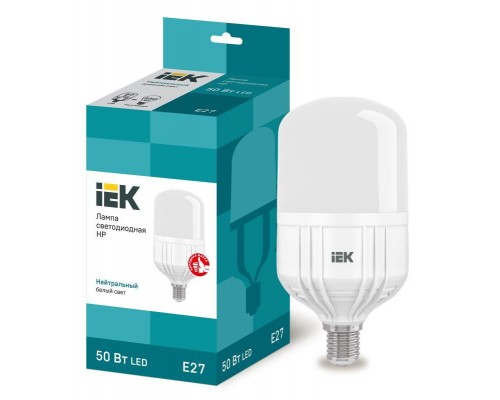 Лампа светодиодная HP 50Вт 230В 4000К E27 ИЭК LLE-HP-50-230-40-E27