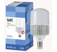 Лампа светодиодная HP 80Вт 230В 6500К E40 ИЭК LLE-HP-80-230-65-E40