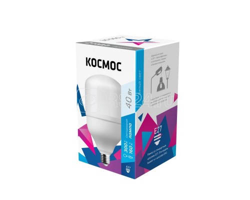 Лампа светодиодная HВтLED 40Вт 220В E27 4500К Космос LksmHWLED40WE2745