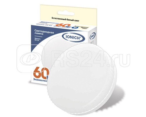 Лампа светодиодная ILED-SMD2835-6-540-230-4-GX53 GX53 6Вт 230В 4000К бел. 540лм IONICH 1130