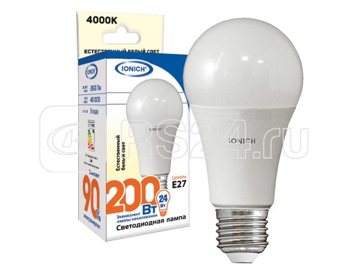 Лампа светодиодная ILED-SMD2835-A65-24-2160-220-4-E27 IONICH 1557