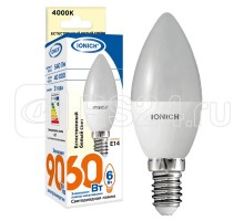 Лампа светодиодная ILED-SMD2835-C37-6-540-220-4-E14 (0160) IONICH 1529