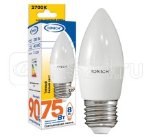 Лампа светодиодная ILED-SMD2835-C37-8-720-220-2.7-E27 (1304) IONICH 1537