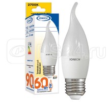 Лампа светодиодная ILED-SMD2835-CW37-6-540-230-2.7-E27 CW37 6Вт Свеча на ветру 2700К тепл. бел. E27 230В IONICH 1633