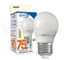 Лампа светодиодная ILED-SMD2835-G45-8-720-220-4-E27 (1320) IONICH 1545