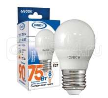 Лампа светодиодная ILED-SMD2835-G45-8-720-220-6.5-E27 (1321) IONICH 1609