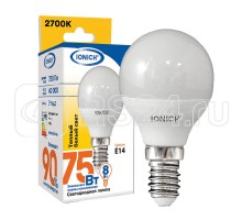 Лампа светодиодная ILED-SMD2835-P45-8-720-230-2.7-E14 P45 8Вт Шар 2700К тепл. бел. Е14 230В IONICH 1642