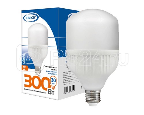 Лампа светодиодная ILED-SMD2835-Т100-30-2700-220-6.5-E27 30 Вт 6500К холод. бел. 2700лм E27 220В IONICH 1506