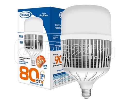 Лампа светодиодная ILED-SMD2835-Т135-80-6800-220-4-E40 IONICH 1112