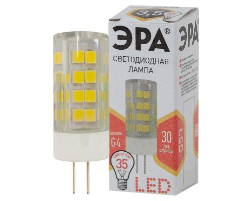 Лампа светодиодная JC-3.5w-220V-corn ceramics-827-G4 280лм ЭРА Б0027855