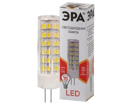 Лампа светодиодная JC-7w-220V-corn ceramics-827-G4 560лм ЭРА Б0027859