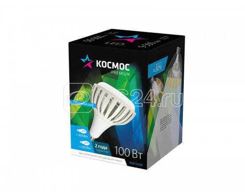 Лампа светодиодная KOSMOS premium HWLED 100Вт E40 6500К 220В Космос KHWLED100WE4065