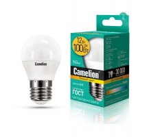 Лампа светодиодная LED12-G45/830/E27 12Вт 220В Camelion 13694