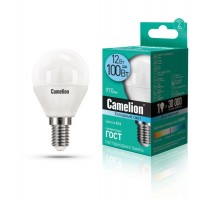 Лампа светодиодная LED12-G45/845/E14 12Вт 220В Camelion 13695