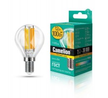 Лампа светодиодная LED12-G45-FL/830/E14 12Вт 220В Camelion 13712