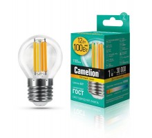 Лампа светодиодная LED12-G45-FL/830/E27 12Вт 220В Camelion 13714