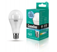 Лампа светодиодная LED13-A60/845/E27 13Вт грушевидная 4500К бел. E27 1085лм 220-240В Camelion 12046
